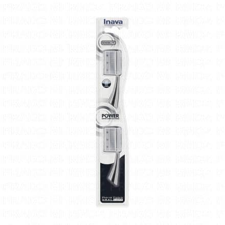 INAVA Hybrid Timer Recharge de brosse à dents électrique x2 noir